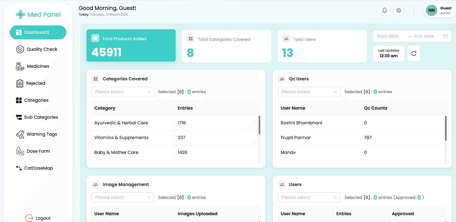 Med Panel — project screenshot and UI preview